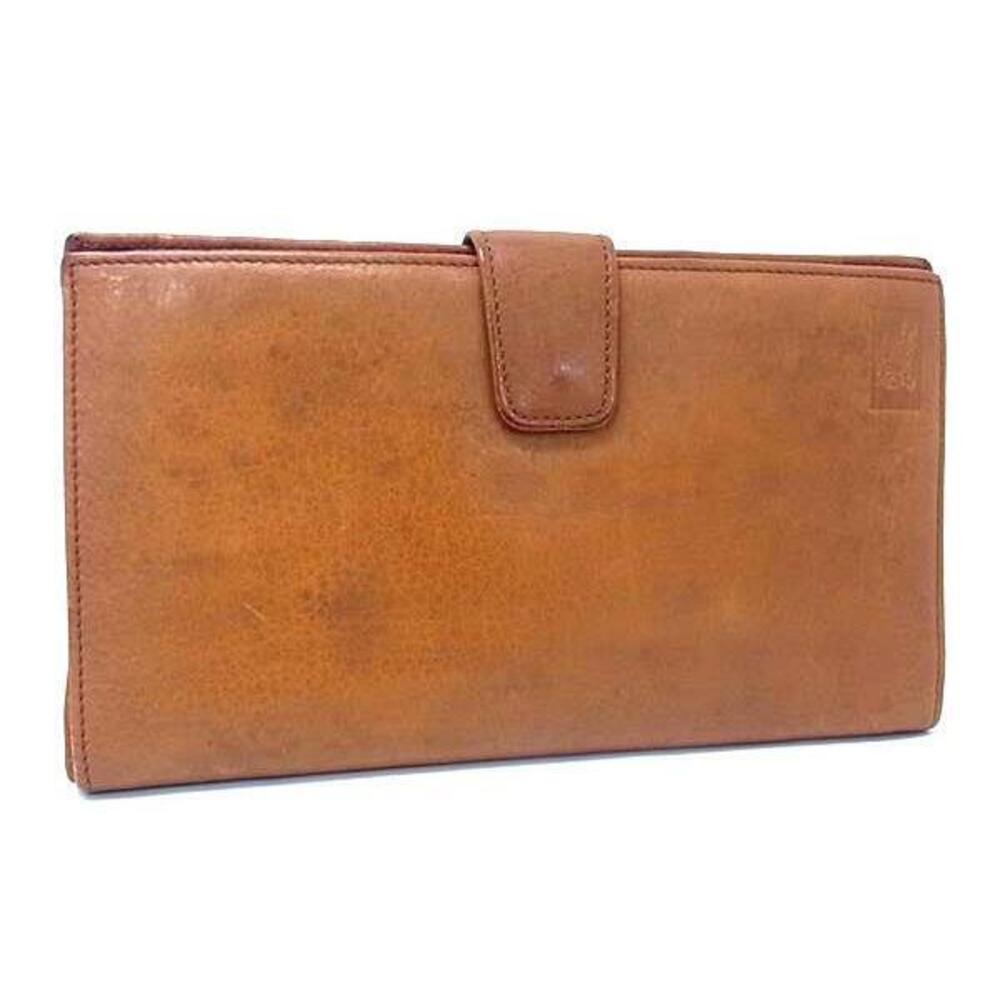 Burberrys Leather Bi fold Long Wallet Multi Clutch Bill Wallet Brown